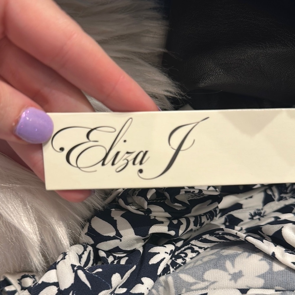 Eliza J Black and White Floral Maxi Dress - Picture 2 of 2